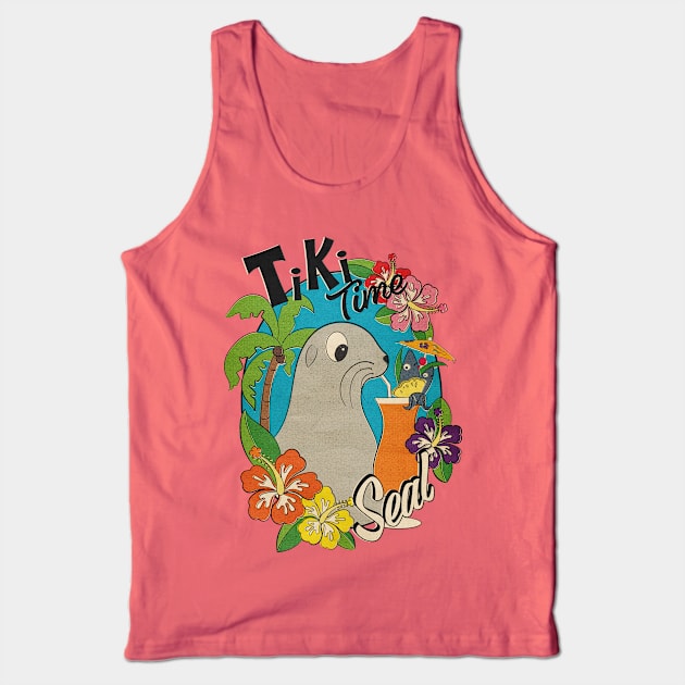 Tiki Time Seal Tank Top by ArtsofAll